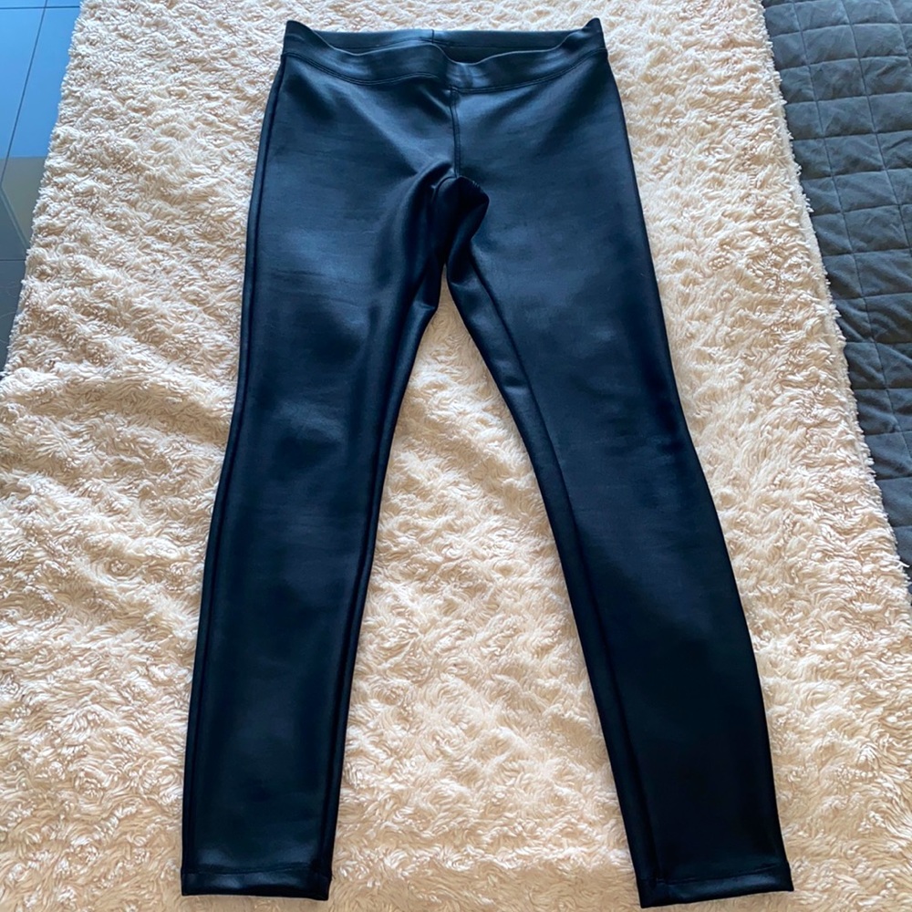 Faux leather leggings petite